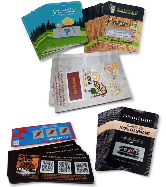 Scratch cards for attractive commercial animation