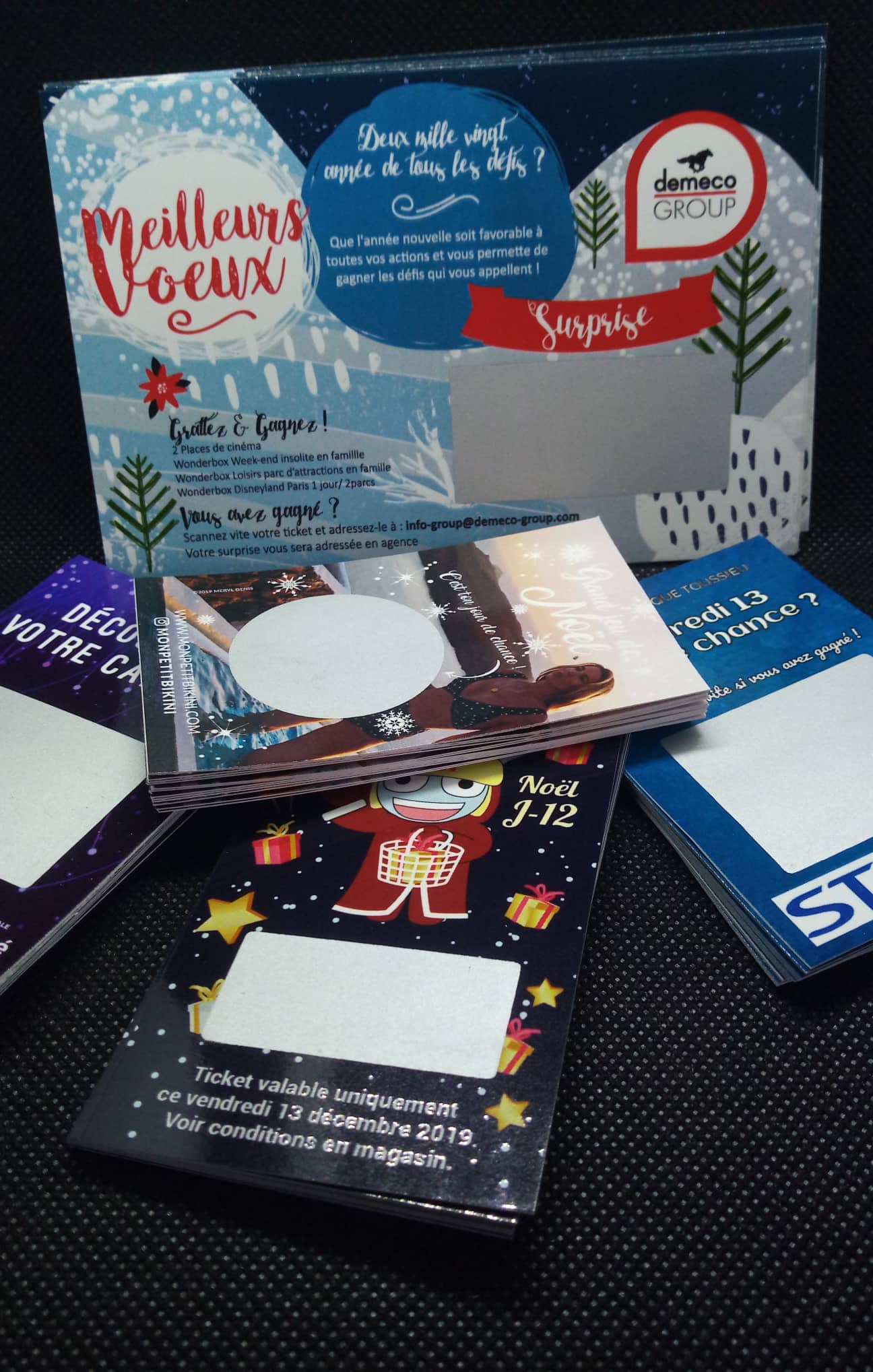 In a nightclub, there is no shortage of activities to attract and offer new activities to those who have come to have a good time, laugh, dance, and have fun. These places will be the ideal setting to set up a cost-effective promotional operation since the audience that frequents the establishment will correspond to its target. Thus, organizing a partnership with a nightclub to offer a fun and amusing animation through scratch tickets will be an excellent way to make yourself known in a lively atmosphere! In a nightclub, there is no shortage of activities to attract and offer new activities to those who have come to have a good time, laugh, dance, and have fun. These places will be the ideal setting to set up a cost-effective promotional operation since the audience that frequents the establishment will correspond to its target. Thus, organizing a partnership with a nightclub to offer a fun and amusing animation through scratch tickets will be an excellent way to make yourself known in a lively atmosphere!